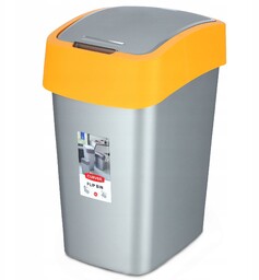 Kosz na śmieci Curver Flip Bin 10L, żółty