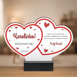 Drewniana statuetka z nadrukiem dla dziewczyny żony