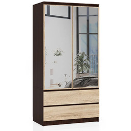 Edinos Szafa z lustrem w stylu klasycznym wenge