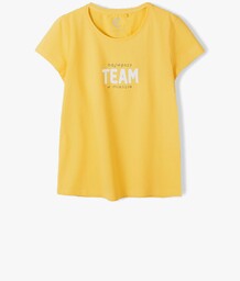 Bawełniany t-shirt damski z napisem - Najlepszy Team