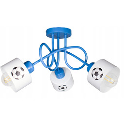 Żyrandol lampa sufitowa wisząca Edison Mundial niebieski lampy