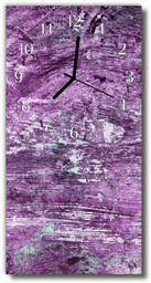 Zegar Szklany Pionowy Drewno purpurowy