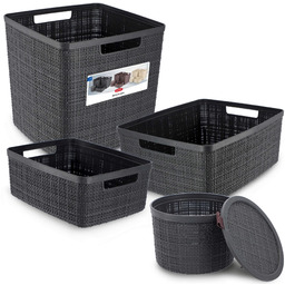 Pojemniki Curver Jute 2L + 5L + 12L