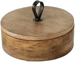 Boltze Home Pudełko okrągłe KABIR, drewno mango, Ø