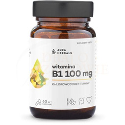 Witamina B1 100 mg, tiamina, Aura Herbals, 60