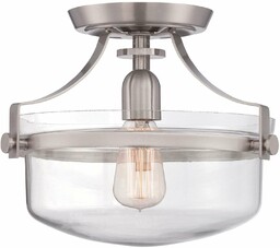 LAMPA sufitowa PENN STATION QZ-PENN-STATION-F-BN Elstead QUOIZEL szklana