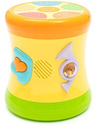 Baby Mix Dwustronny bębenek dynamiczny, żółty