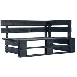 Edinos Czarna ławka ogrodowa z palet F8-M58