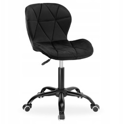 Fotel biurowy na kółkach Spiner Black czarny velvet