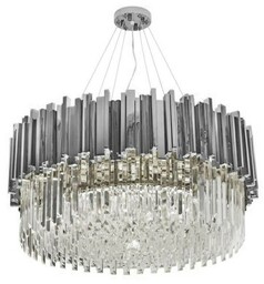 Lampa wisząca IMPERIAL SILVER 80 - stal, kryształ