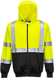 PORTWEST B315 BLUZA OSTRZEGAWCZA DWUKOLOROWA Z KAPTUREM; ŻÓŁTY/CZARNY