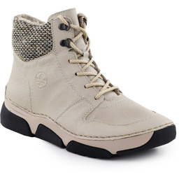 Botki damskie komfortowe beżowe Rieker 45955-60