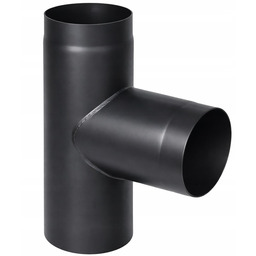 Trojak Trójnik 120mm grubość 2mm Czarny 90st