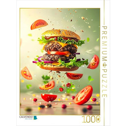 CALVENDO Puzzle Double Cheesburger 1000 elementów w kształcie