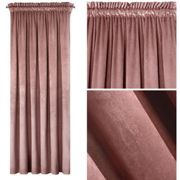 Zasłona 140 x 270 Dekoracyjna Welwet Melanie Różowy