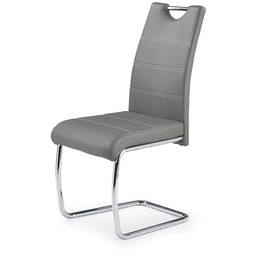 Krzesło na płozie ekoskóra szare K211