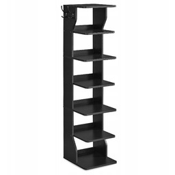 Czarna wąska stojąca półka szafka na buty 6