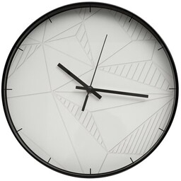 Dekoracyjny zegar ścienny z motywem geometrycznym, styl nowoczesny,
