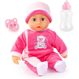 Bayer Design 93824BM Interaktywna lalka bobas, mówiąca, miękkie