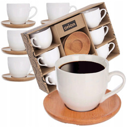Filiżanka Espresso porcelanowa Zestaw Filiżanek 100ml 12el bambus