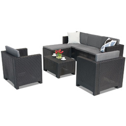 Technorattanowy komplet mebli wypoczynkowych Colorado Relax Corner 6