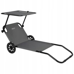 Krzesło turystyczne z oparciem Nils Camp NC3307 szary