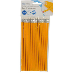 Ołówek HB z gumką 12 szt