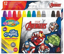 Kredki żelowe, wykręcane, Colorino Kids, Avengers, 12 kolorów