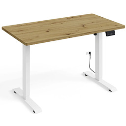 Elior Biurko elektrycznie regulowane dąb artisan + biały