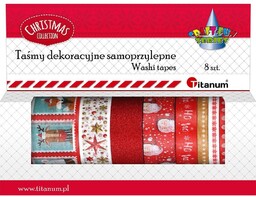 Taśmy dekoracyjne Boże Narodzenie 8szt Titanum TI507984-43519