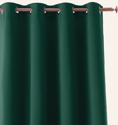 ZASŁONA AURA - BUTELKOWA ZIELEŃ 140x300 SREBRNA PRZELOTKA