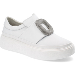 Artiker Białe Sneakersy Modne Wsuwane Obuwie Damskie