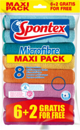 Spontex Microfibre 6+2 Maxi Pack Ściereczki z microfibry
