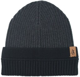 Jesienno-Zimowa Czapka (beanie) Alties - Grafitowa z Czernią
