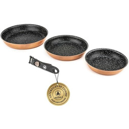 Laguiole - Zestaw 3 wymiennych patelni aluminiowych "miedzianych"