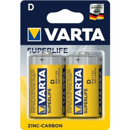 VARTA Zestaw baterii cynkowo-węglowe Superlife R20 D (Zn-C;