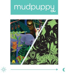 Mudpuppy, puzzle, rodzinne świecące w ciemności Dżungla, 500