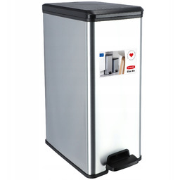 Kosz na śmieci Curver Slim Bin 40L, srebrny