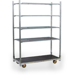 Duński wózek na kwiaty, wodoodporne półki ze sklejki