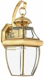 Zewnętrzna LAMPA ścienna QZ-NEWBURY2-M-PB Elstead QUOIZEL ogrodowa LAMPA