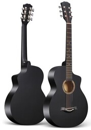 MUSICMATE Gitara akustyczna BK-38 Czarny Do 20 rat