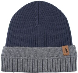 Jesienno-Zimowa Czapka (beanie) Alties - Granat z Popielem