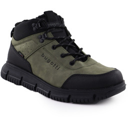 Botki męskie trapery ocieplane khaki Bugatti 331-8373H-4100
