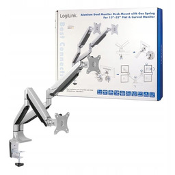 Uchwyt aluminiowy na 2 monitory 13-27, max.9kg