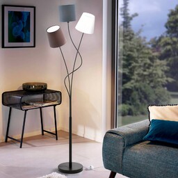 EGLO Lampa podłogowa Maronda trzy tekstylne klosze