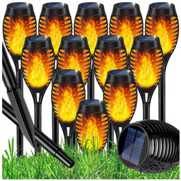 12x Pochodnia Solarna Lampa Led Ogrodowa Płomień Ogień