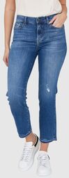 7 FOR ALL MANKIND Niebieskie jeansy z przetarciami