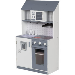 roba Kuchnia dziecięca, kuchnia zabawkowa biała, szara, zestaw