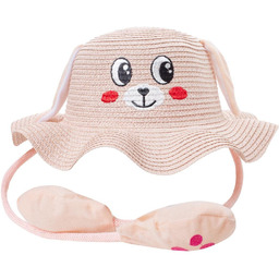 Kapelusz dziecięcy z buźką psa i podnoszonymi uszkami