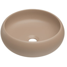 Umywalka nablatowa 36x12 cm okrągła, Matowy Cappuccino